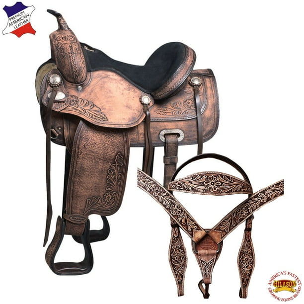 16 In Western Horse Treeless Saddle American Leather Trail Pleasure