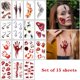thumbnail image 1 of Tatuaje De Cicatriz De Halloween, Tatuaje Temporal De Cosplay, Pegatinas De Tatuaje Impermeables Para Heridas Para Cara, Brazos, Piernas Eigraketly HA046234-02, 1 of 5