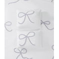 thumbnail image 4 of Truly Soft Textured Bow-Embroidered White and Lavender 3-Piece King Comforter Set, OEKO-TEX Certified, 4 of 8