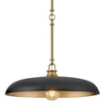 thumbnail image 3 of 48167LCB-BK Hinkley Lighting Sadie - 12W 1 LED Pendant-6.25 Inch Tall and 18 Inch Wide-Lacquered Brass/Black Finish, 3 of 12