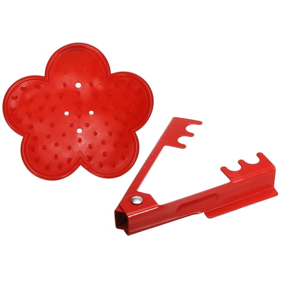 Uxcell herramienta de eliminación de espinas de rosa, herramienta de eliminación de espinas de rosa, herramienta de deshoje de hojas, 2 piezas, roja