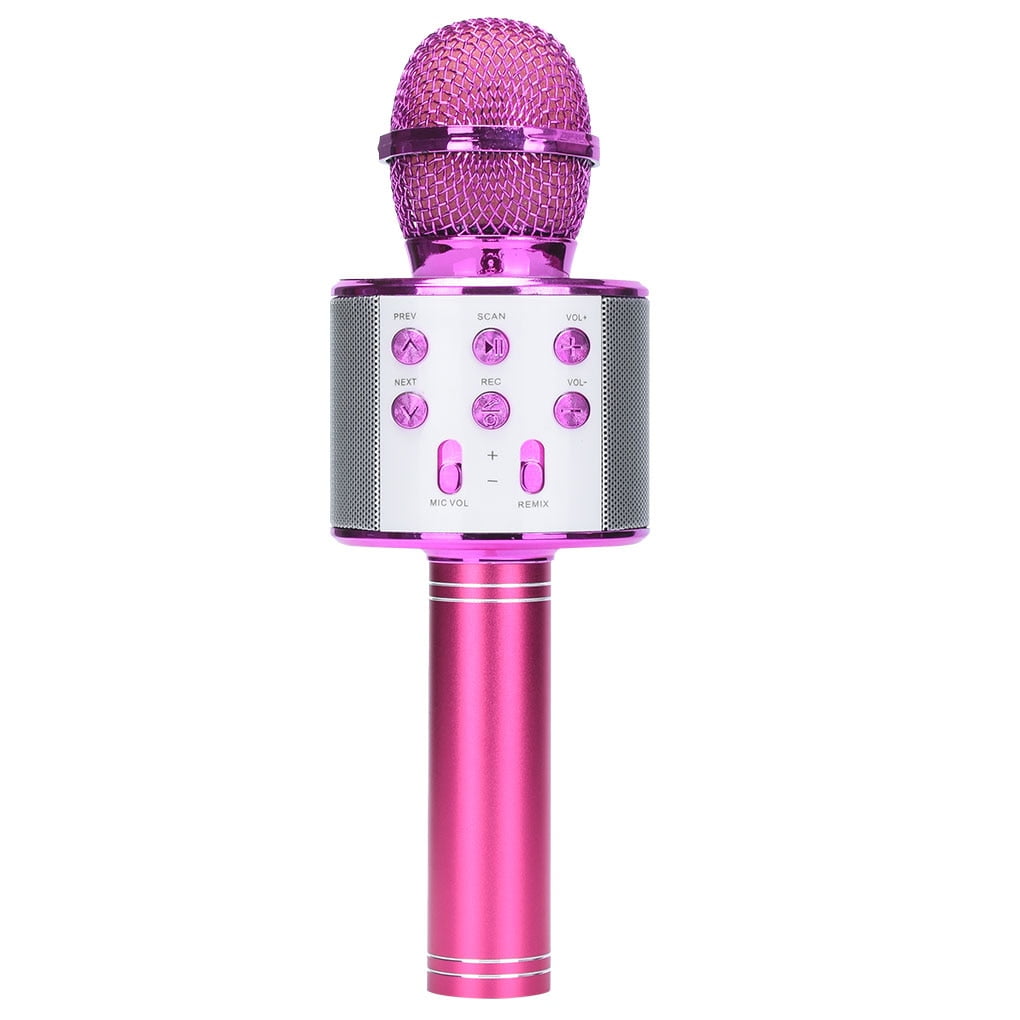 Dww-2 Pices Or Rose Microphone Enfant, Micro Karaok Cadeau
