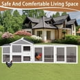 thumbnail image 5 of MIDOQIN 111.5" Wooden Chicken Coop with Run, Outdoor Hen House with Nesting Box Large Poultry Cage, 5 of 10