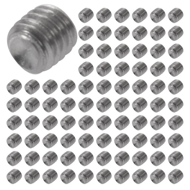 1000Pcs M3X3Mm Juego de Llaves Hexagonales de Acero Inoxidable Tornillos Sin Cabeza de Punta de Plata