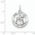 thumbnail image 2 of Sterling Silver Antiqued And Brushed Papa Francisco Medal (25.7 X 18.65) Made In United States qc8428, 2 of 2