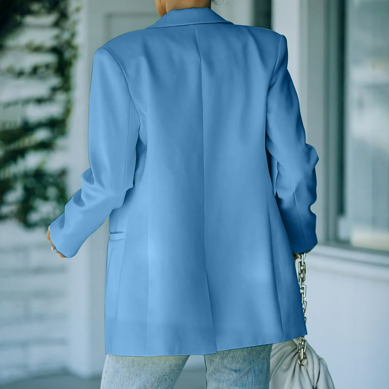 Fashion Oversized Blazer Office Work Long Sleeve Lapel Suit Jacket Open  Front Casual Blazers Button Dress Cardigan 