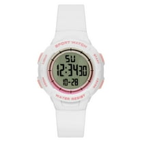 Time and Tru Women's White  Digital Sport Wristwatch (FMDOTT086)