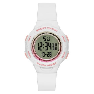 Time and Tru Women's White  Digital Sport Wristwatch (FMDOTT086)