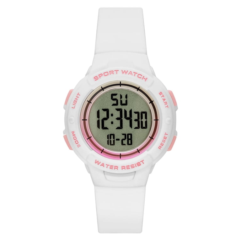 Time and Tru Women's White Digital Sport Watch photo 1