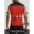 thumbnail image 4 of Qualidyne Men's Sleeveless Cycling Jersey Vest, Full-Zip Quick-Dry Bike Jersey with 3 Rear Pockets & Reflective Detail, 4 of 13
