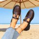 thumbnail image 4 of Mujeres Zapatos Negros Estilo Mary Jane T Correa Hebilla Sandalias, Sandalias de las Mujeres Cómodas Más Tamaño Tacón Grueso Primavera Verano, 4 of 9