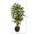 thumbnail image 4 of Nearly Natural 5.5' Bamboo Artificial Plant with Decorative Planter, Green, 4 of 9