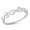 White, variant on Round White Simulated Opal Beaded Infinity Ring Sterling Silver Size 6