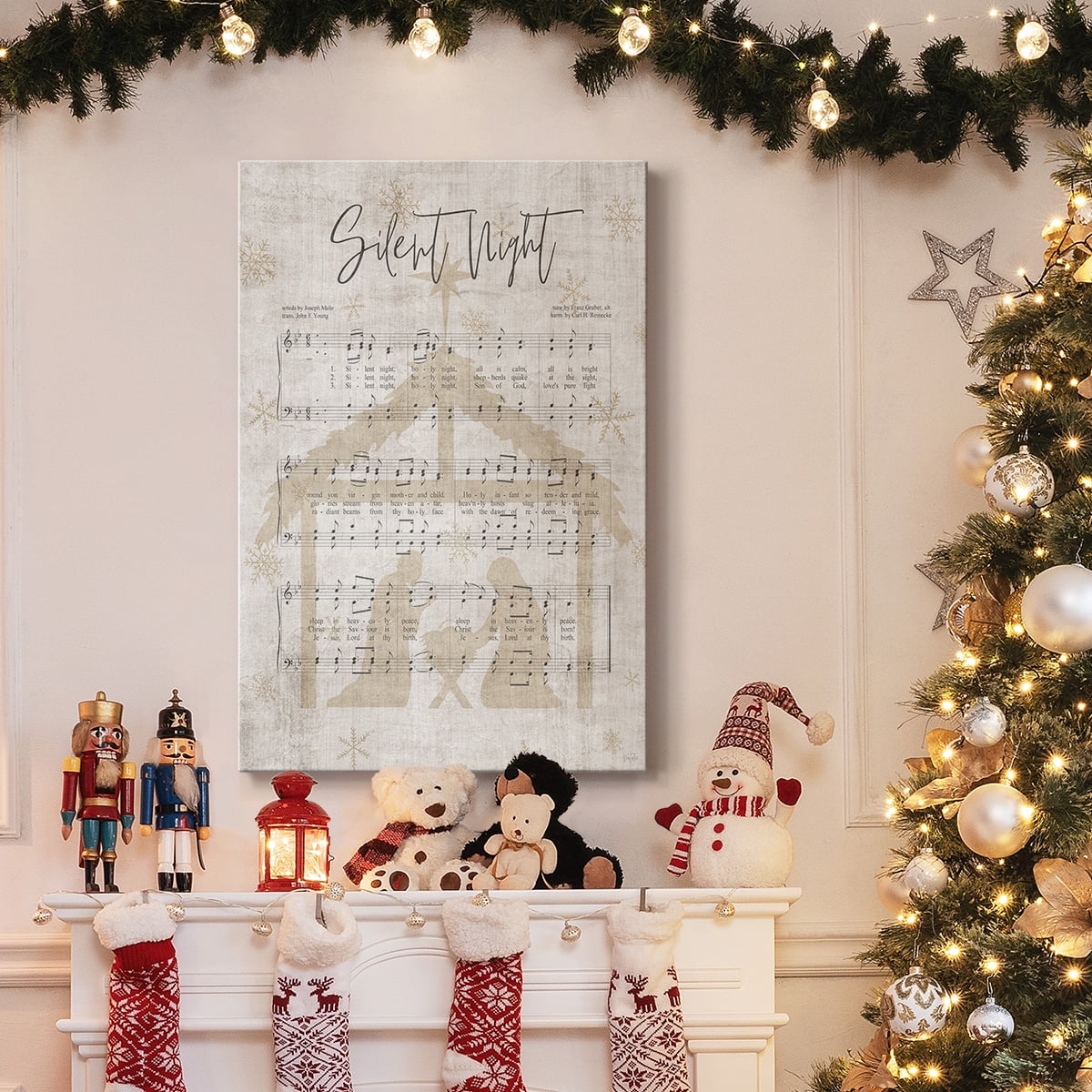 Silent Night Song Sheet- Gallery Wrapped Canvas