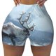 thumbnail image 2 of Balery Winter Reindeer In Snowy Mountains Pantalones cortos de entrenamiento estampados para mujer, sin costuras, ajustados, para gimnasio, yoga, correr, deportes, ejercicio activo, fitness.-Medium, 2 of 8