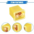 thumbnail image 4 of Unique Bargains 10 Pcs Mini Box Shaped Fuse 60 Amps Universal for Pickup Truck Cars SUV Durable Plastic Metal Yellow, 4 of 6
