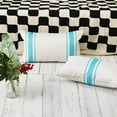 thumbnail image 3 of Outdoor Pillow Covers Waterproof 18x18 Set of 2 Decorative Linen Throw Pillow Cover Beige and Green Striped Outdoor Pillows for Patio Furniture, 3 of 6