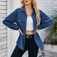 thumbnail image 6 of Viikei Women's Denim Jacket Casual Vintage Distressed Lightweight Spring Fashion,Women's Denim Jacket for Casual Chic,Women's Color Lapel Look Slimmer Sleeve Denim Jacket Dark Blue XL, 6 of 7