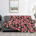 thumbnail image 2 of Yiaed Trendy Floral Print Blanket Throw Blanket Soft Cozy Flannel Blanket for Home Bed Sofa Couch Chair-60"x50", 2 of 6