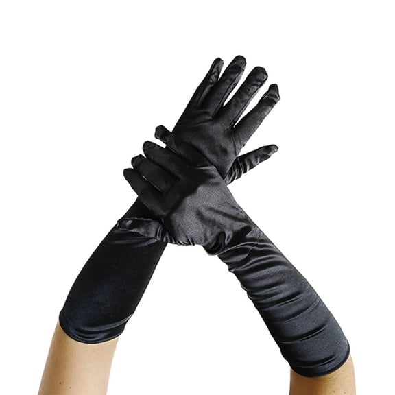 Lanola Showstopper Shiny Satin Elbow Length Gloves for Girls
