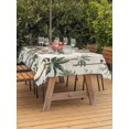 thumbnail image 2 of Outdoor Tablecloth with Umbrella Hole & Zipper, Summer Palm Tree Rectangle Tablecloth 54x80 Inch, Tropical Plants Botanical Vintage Patio Table Cover Waterproof Table Cloth for Picnic/Party, 2 of 7
