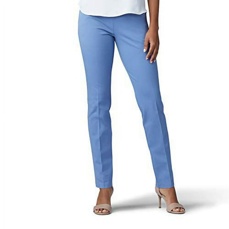 Lee Women s Sculpting Slim FIt Slim Leg Pull On Pant Dusty Blue 6 Long