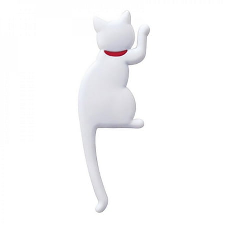 

Big Clearance! Cute Multifunction Cat Magnetic Refrigerator Sticker Fridge Magnet Hanging Hook 2 in 1 Gray cat/Black white cat/Yellow striped cat/Gray Yellow striped cat
