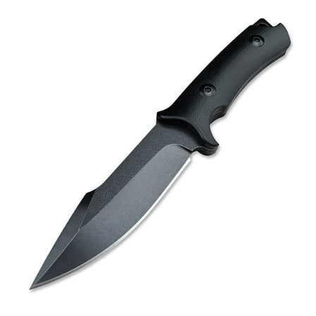 7.9 Inch 420HC Stonewashed Fixed Blade Knife with Waist Clip Kydex Sheath