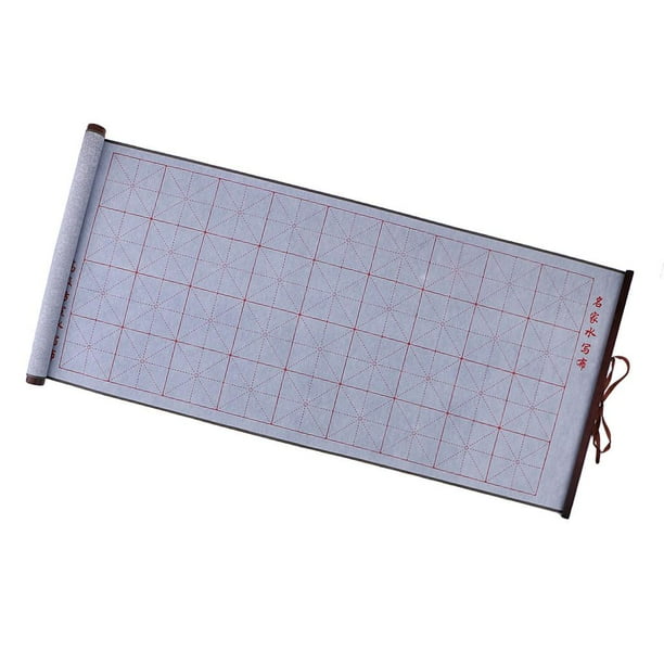Paño de tela de escritura de agua seca de caligrafía reescribible de magia japonesa china plata