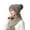 A-Grey400, variant on Womens 2 In 1 Hat Scarf Sets Winter Warm Fleece Lined Hat And Long Scarves Winter Cold Weather Thermal Knitted Hooded Neck Warmers