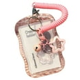 thumbnail image 1 of Visland ID Badge Holder with Keychain And Spring Rope Silicone Card Sleeve with Clear Window Photo Card Protective Case with Bell Decor for Office Hospital School, 1 of 8