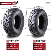 Set of 4 New WANDA ATV/UTV Tires 25×8-12 Front & 25×10-12 Rear /6PR P373 Simolary simolary.com 12