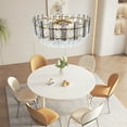 thumbnail image 2 of 23 "Gold Postmodern luxury Crystal Chandelier, K9 Crystal Ceiling chandelier, Nordic Modern Chandelier, Round Modern Dining Room Chandelier E14 bulb (without bulb), 2 of 10
