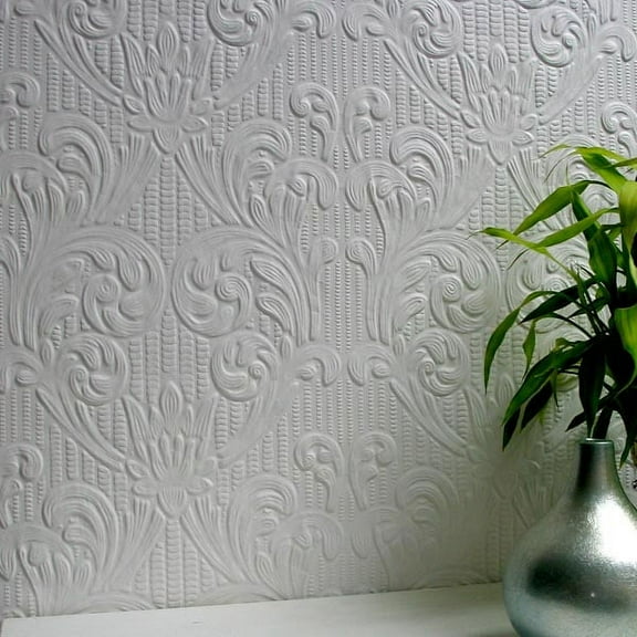 Brewster Charles Paintable Supaglypta Wallpaper