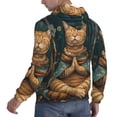 thumbnail image 6 of Haiem Surreal Meditating Cat Patterned Men's Hoodie with Kangaroo Pocket - Ideal Pullover Sweatshirt for Daily Wear, Travel, and Home-Small, 6 of 7