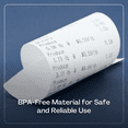thumbnail image 4 of Karat [50 Rolls] 3 1/8" x 220' Thermal Paper Rolls | Adding Machine, Calculator, Thermal Printer Paper, Receipt Paper Tape, 4 of 7