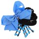 thumbnail image 3 of Ponytail Hair Piece with Braid Extension, Beads and Bow Decoration, Versatile Hair Accessory for Parties, School, Everyday Use, Light Blue Transparent, 3 of 4