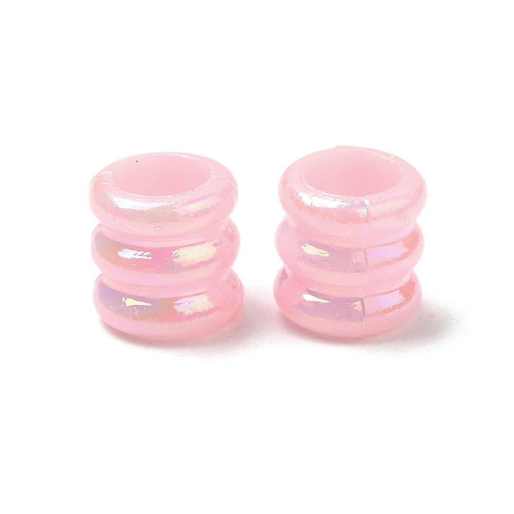 500gs Opaque Acrylic Beads AB color Column Mixed color 7x7mm Hole: 4mm about 4166pcs/500g
