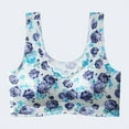 thumbnail image 2 of Levmjia Women's Bra Seamless Floral Printed Plus Size Breathable Comfort Everyday Wear Non Padded Wirefree Support Ladies, 2 of 3