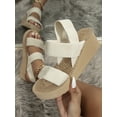 thumbnail image 7 of Minimalist Slingback Wedge Sandals  Black Vacation Solid Color Wedge Sandals, 7 of 7