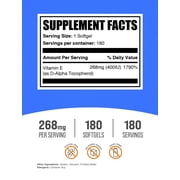 BulkSupplements Vitamin E Softgels - 180 Softgels