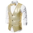 thumbnail image 4 of Bcfgryg Fashion Men's Suit Vest Slim Fit Business Wedding Sleeveless Tank Men's Vest, 4 of 4