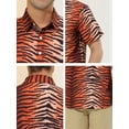 thumbnail image 5 of INSPIRE CHIC Men's Shirts Regular Fit Short Sleeve Leopard Print Casual Button-Down Shirt S Tiger Print, 5 of 5