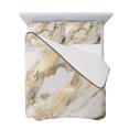 thumbnail image 7 of Marble Gold Full Size Down Alternative Comforter, Lightweight Comforter Quilt Bedding Set with Pillow Shams Abstract Luxury Wave Gold Marbling Modern All Seasons Bed Comforter Duvet Insert 78"x90", 7 of 7