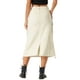 thumbnail image 3 of Falda Midi INSPIRE CHIC para mujer con bolsillo de solapa, abertura trasera, falda cargo con cordón S Beige, 3 of 6