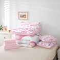 thumbnail image 6 of Castle Fairy Cute Butterflies Twin Bedding Sets,Pink Rainbow Bedding Comforter Set, 6 of 8