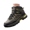 thumbnail image 4 of XIMIN Men's Waterproof Trekking Hiking Boots Non-Slip Outdoor Mid Top Ankle Boot Outdoor Non-Slip Work Boots Breathable Hiker Camping Trekking Shoes, 4 of 9