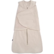 HALO SleepSack SuperSoft Swaddle, Cozy Bamboo Viscose, 3-Way Adjustable Swaddle, 2 Way Zipper, 2 TOG (Oat, Small)