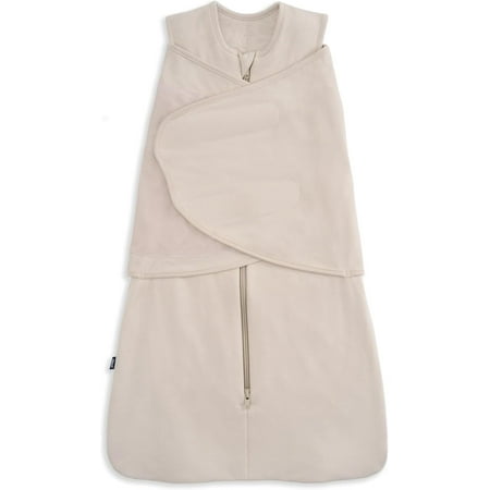 HALO SleepSack SuperSoft Swaddle, Cozy Bamboo Viscose, 3-Way Adjustable Swaddle, 2 Way Zipper, 2 TOG (Oat, Small)