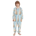 thumbnail image 2 of Soft Big Kids Onesie Pajamas Cozy Loose-Fit Jumpsuits for kids with Pockets for Christmas Lounge & Play Cute Capybara with Santa Hat, 2 of 7